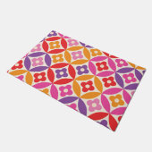 レトロの花Mid Century Circlesパターン ドアマット (アングル)