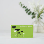 レトロの花v2 - Martian Green 名刺 (スタンド正面)