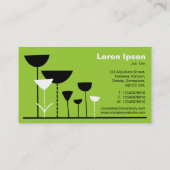 レトロの花v2 - Martian Green 名刺 (裏面)