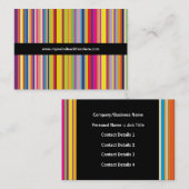 レトロの芸術のストライプのなぽっちゃりしたウェブサイトの名刺 名刺 (正面/裏面)