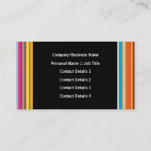 レトロの芸術のストライプのな虹のウェブサイトの名刺 名刺 (裏面)