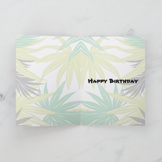 レトロの芸術80s Pinのビーチのパーティーの誕生日 カード (内部)