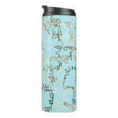 レトロの茶色と青のパタカッコいいーン タンブラー (回転右)