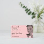 レトロの茶 名刺 (スタンド正面)