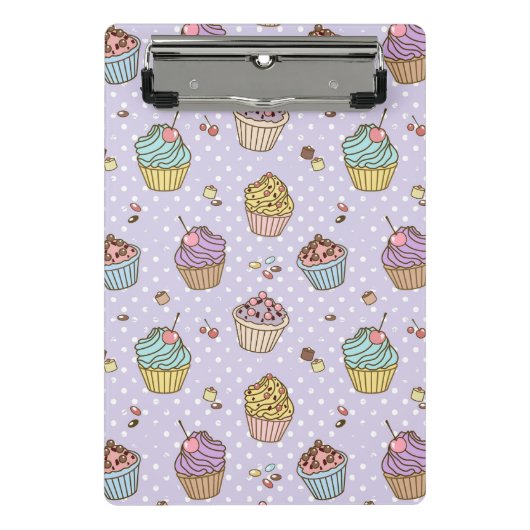 レトロの菓子パターン ミニクリップボード (正面)