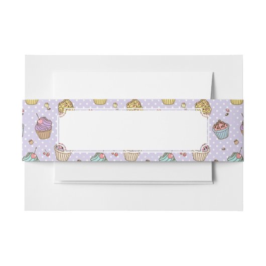 レトロの菓子パターン 招待状ベリーバンド (正面例)