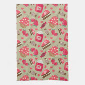 レトロの菓子 キッチンタオル (縦)