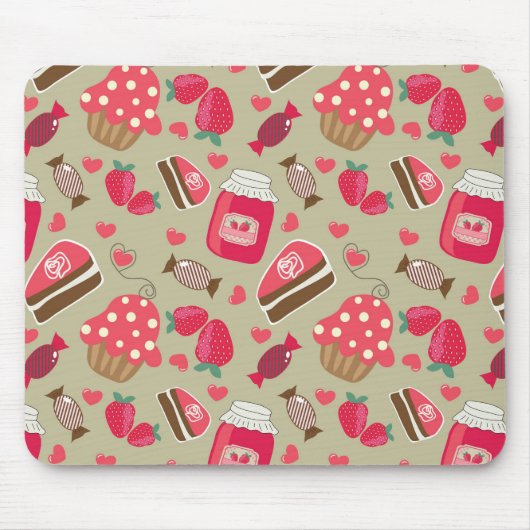 レトロの菓子 マウスパッド (正面)