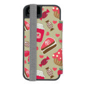 レトロの菓子 INCIPIO iPhoneウォレットケース (フォリオ裏面)