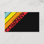 レトロの虹の中心点のパンチカード ロイヤリティカード (裏面)