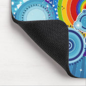 レトロの虹のmousepad マウスパッド (コーナー)