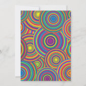 レトロの虹はパターンを一周します 招待状 (裏面)