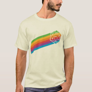 レトロの虹d20 tシャツ