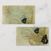 レトロの蝶名刺 名刺 (正面/裏面)