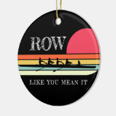 レトロの行が黒い セラミックオーナメント (左)