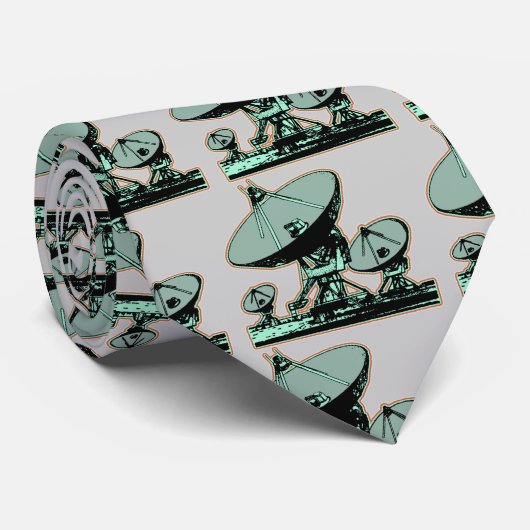レトロの衛生放送受信アンテナのグラフィック ネクタイ (ロール)