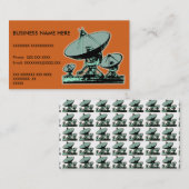 レトロの衛生放送受信アンテナのグラフィック 名刺 (正面/裏面)