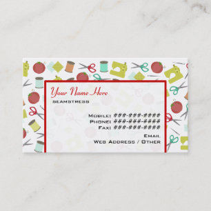レトロの裁縫のテーマの名刺 名刺