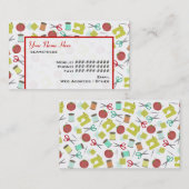 レトロの裁縫のテーマの名刺 名刺 (正面/裏面)