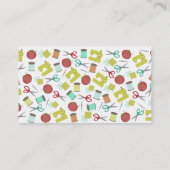 レトロの裁縫のテーマの名刺 名刺 (裏面)