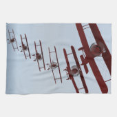 レトロの複葉機 キッチンタオル (横)