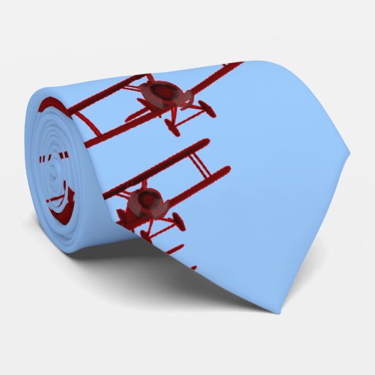 レトロの複葉機 ネクタイ (ロール)