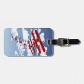 レトロの複葉機 ラゲッジタグ (正面横)