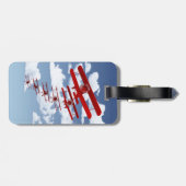 レトロの複葉機 ラゲッジタグ (裏面横)