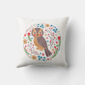 レトロの角状フクロウ クッション (裏面)