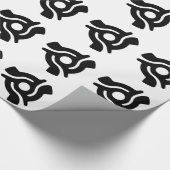 レトロの記録的な中心のイメージLP 45s ラッピングペーパー (角)