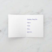 レトロの誕生日のパーティの招待状はカードカスタムを梳きます 招待状 (内部)