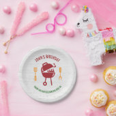 レトロの誕生日BBQの紙皿 ペーパープレート (パーティー)