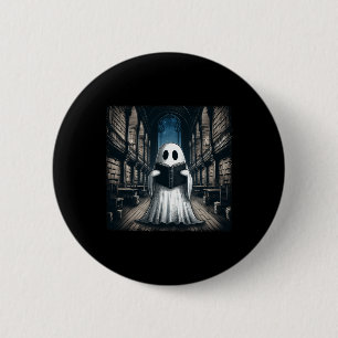 レトロの読幽霊ライブラリHalloween Librarian Bo 缶バッジ