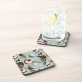 レトロの貝殻パターン コースター (右側)