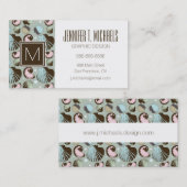 レトロの貝殻パターン 名刺 (正面/裏面)