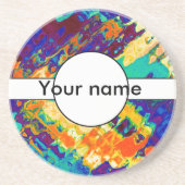 レトロの質の抽象デザイン コースター (正面)