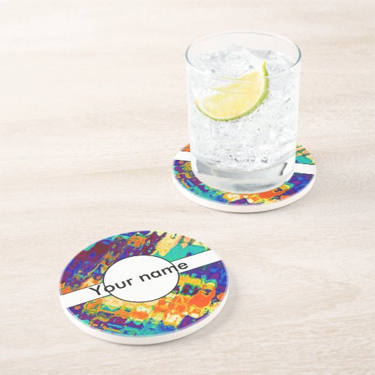 レトロの質の抽象デザイン コースター (側面)