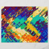 レトロの質の抽象デザイン チラシ (裏面)