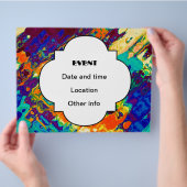 レトロの質の抽象デザイン チラシ (手)