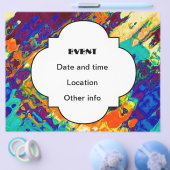 レトロの質の抽象デザイン チラシ (シングル)