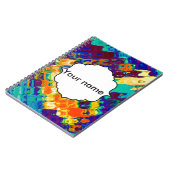 レトロの質の抽象デザイン ノートブック (左側)