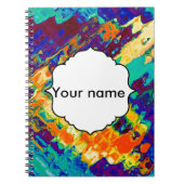 レトロの質の抽象デザイン ノートブック (正面)