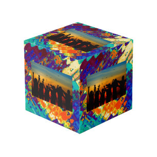 レトロの質の抽象デザイン フォトキューブ