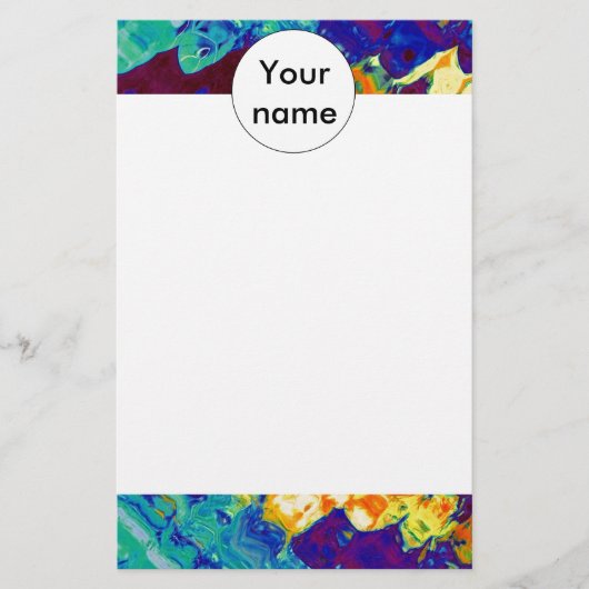 レトロの質の抽象デザイン 便箋 (正面)