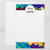 レトロの質の抽象デザイン 便箋 (正面/裏面)