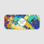 レトロの質の抽象デザイン 名札 (正面)