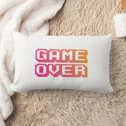 レトロの賭博ピクセルフォントの装飾用クッション ランバークッション (ブランケット)