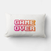 レトロの賭博ピクセルフォントの装飾用クッション ランバークッション (正面)