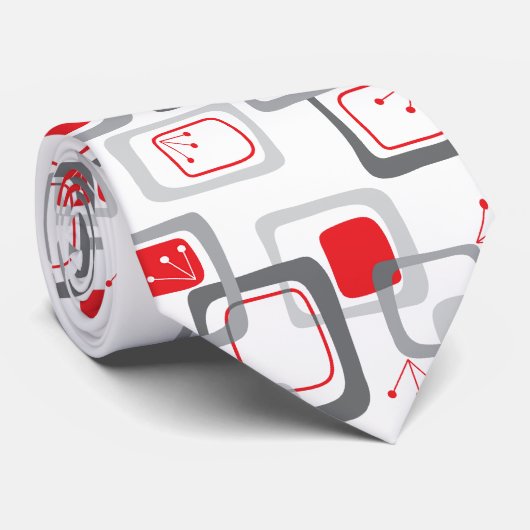 レトロの赤いさくらんぼはファンキーで素晴しいパターンタイを平方します ネクタイ (ロール)