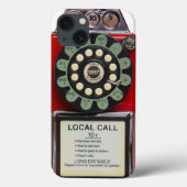 レトロの赤い困難な問題のiphoneカバー Case-Mate iPhoneケース (裏面)